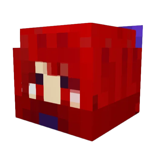 V231 Minecraft avatar head, 3D render