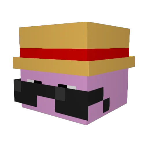 V2F_ Minecraft avatar head, 3D render