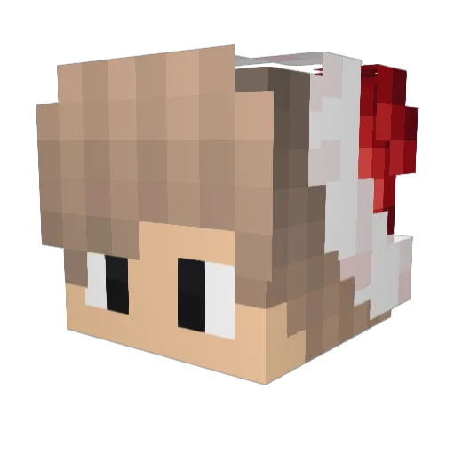 V2RXZ Minecraft avatar head, 3D render