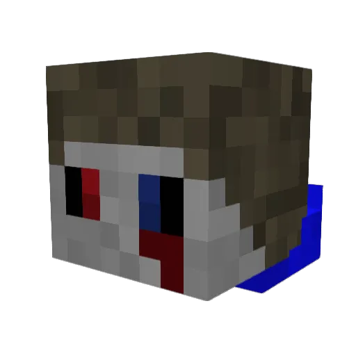 V34N1 Minecraft avatar head, 3D render