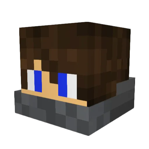 V3G3T0N Minecraft avatar head, 3D render
