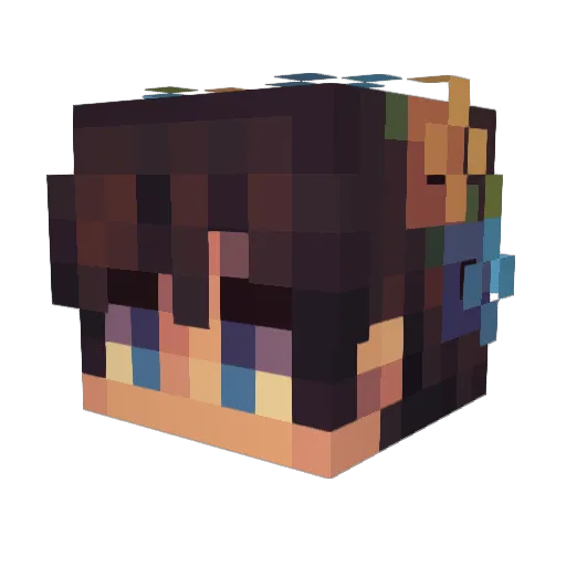 V3GG135 Minecraft avatar head, 3D render