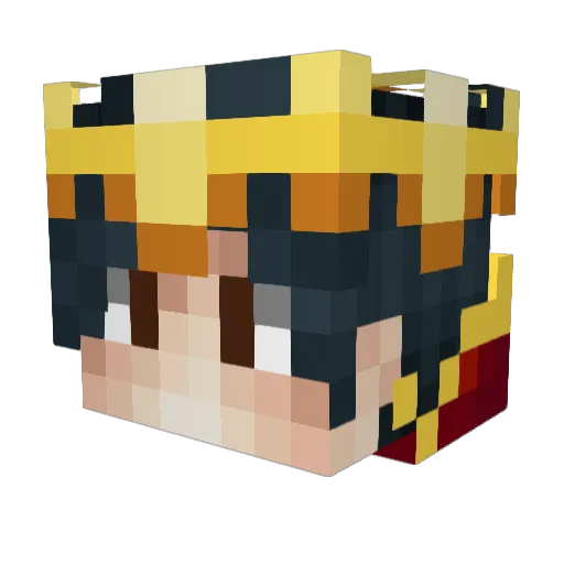 V3L0C17Y Minecraft avatar head, 3D render