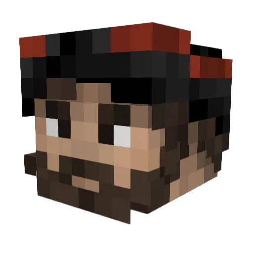 V3Ld0 Minecraft avatar head, 3D render