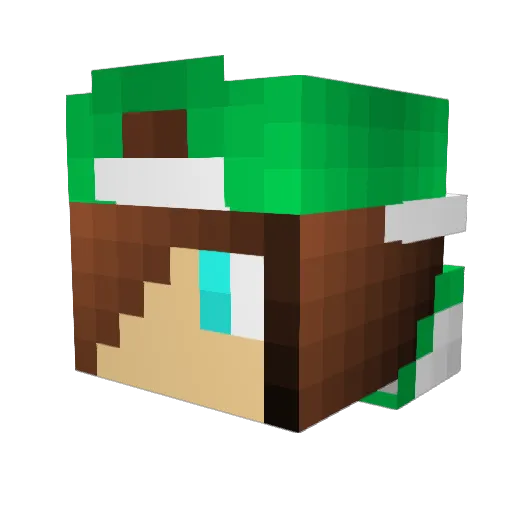 V3NOMBLOOD Minecraft avatar head, 3D render