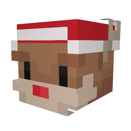 V3NOM_603 Minecraft avatar head, 3D render