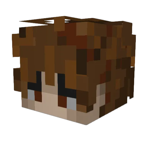 V3n0mW Minecraft avatar head, 3D render