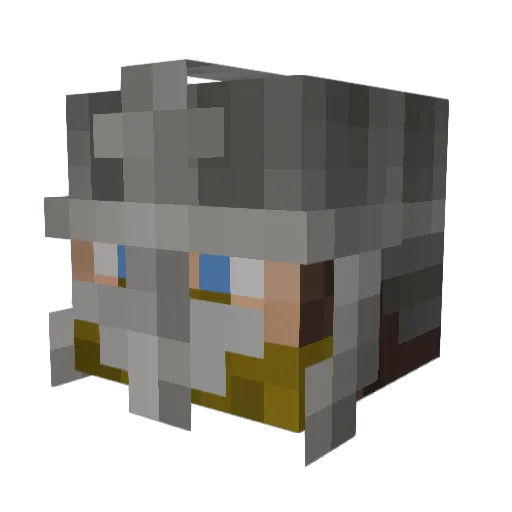 V3ner Minecraft avatar head, 3D render