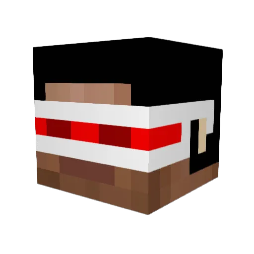 V3nom7 Minecraft avatar head, 3D render