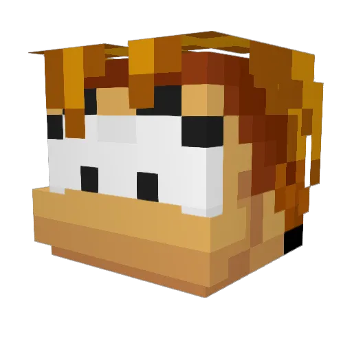 V3ntrez Minecraft avatar head, 3D render