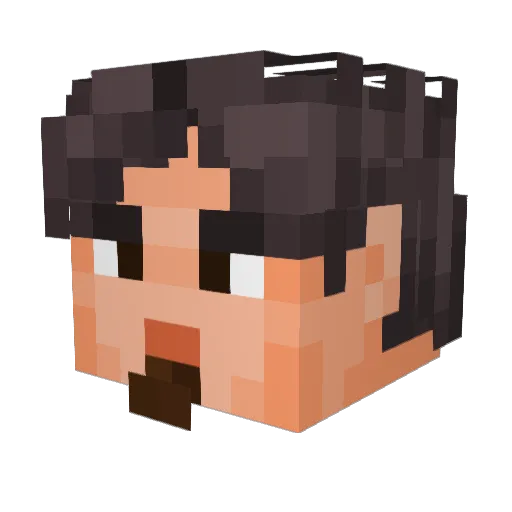 V3num_ Minecraft avatar head, 3D render