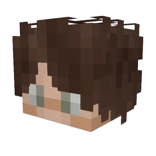 V3pexCZ Minecraft avatar head, 3D render