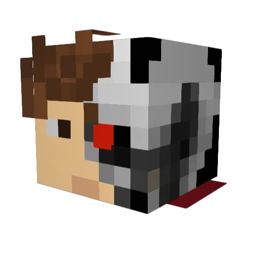 V3rb4l Minecraft avatar head, 3D render