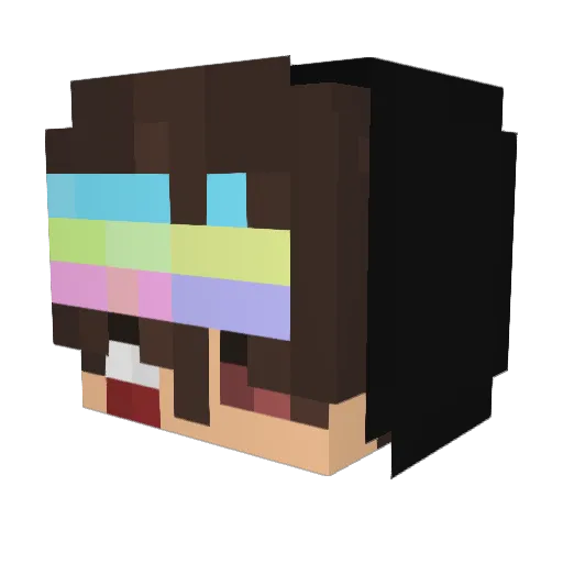 V3rfallener Minecraft avatar head, 3D render