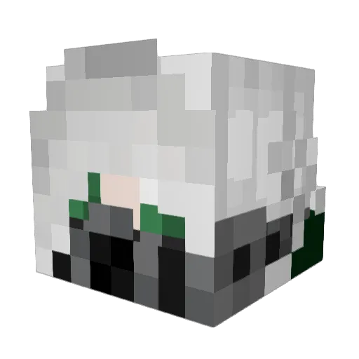 V3ria Minecraft avatar head, 3D render