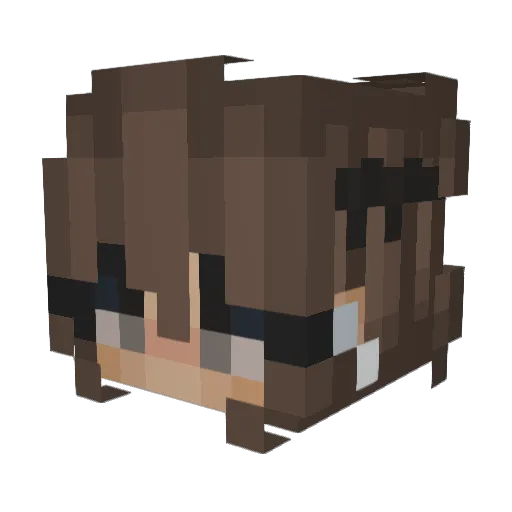 V3rrueckteElmo Minecraft avatar head, 3D render