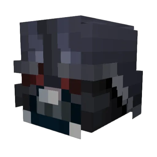 V4D3R1 Minecraft avatar head, 3D render