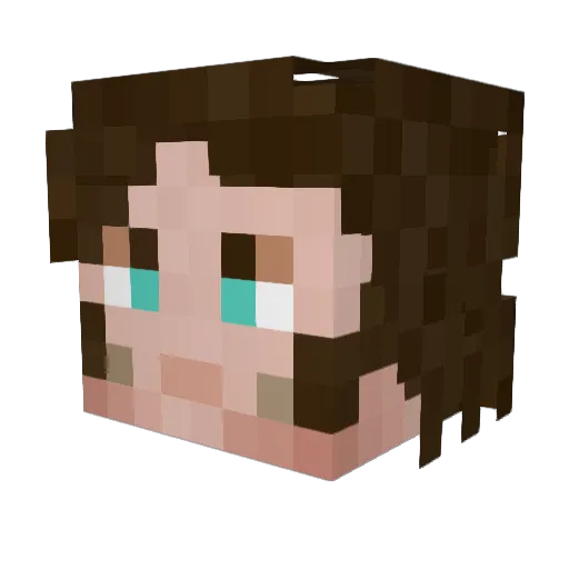 V4L3NN Minecraft avatar head, 3D render