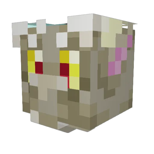 V4LSH Minecraft avatar head, 3D render