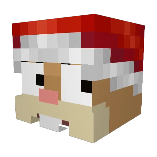 V4NN1E Minecraft avatar head, 3D render