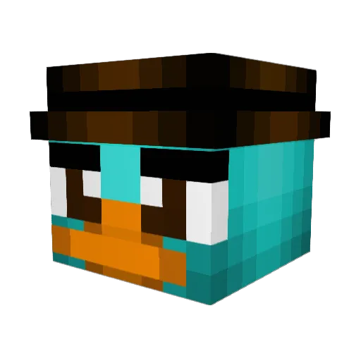 V4RO Minecraft avatar head, 3D render