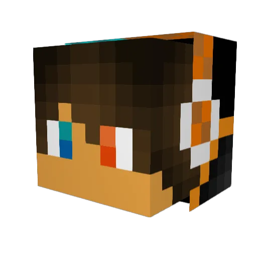 V4gu3 Minecraft avatar head, 3D render