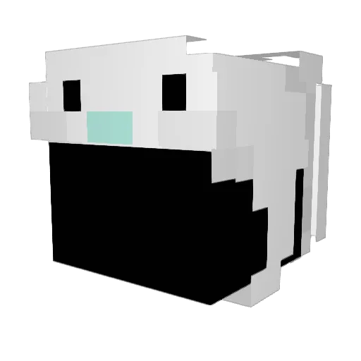 V4l3z Minecraft avatar head, 3D render