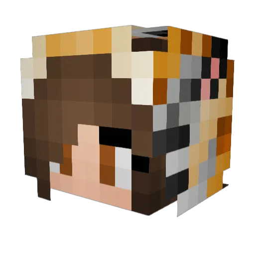 V4lenchuu Minecraft avatar head, 3D render