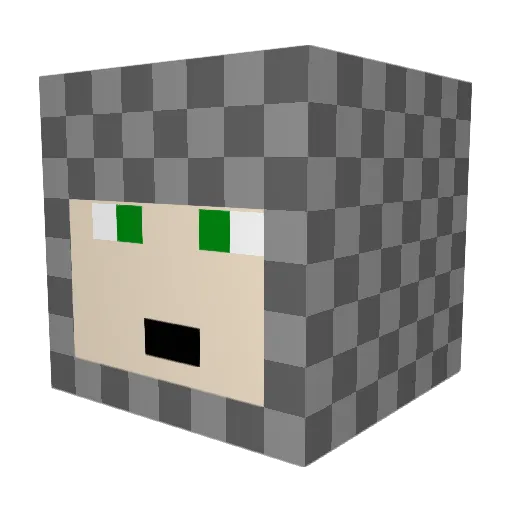 V4llhalla Minecraft avatar head, 3D render