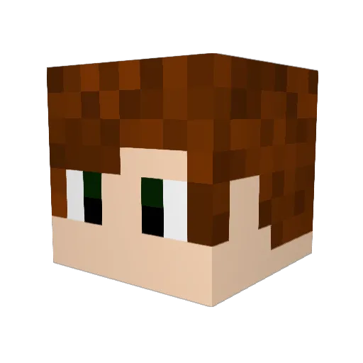 V4pale Minecraft avatar head, 3D render