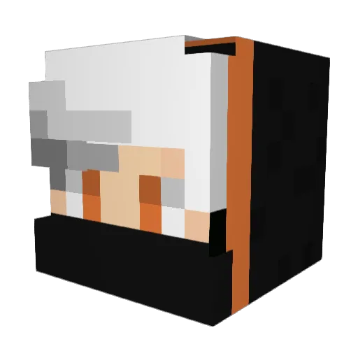 V4rtix Minecraft avatar head, 3D render