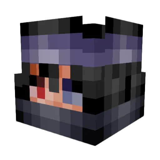V500 Minecraft avatar head, 3D render