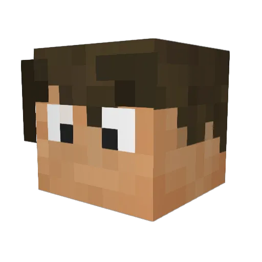V5_Almin Minecraft avatar head, 3D render