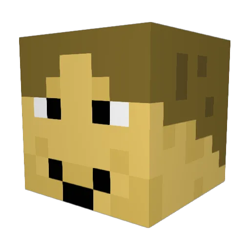 V7dde Minecraft avatar head, 3D render