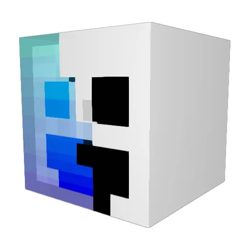 V7nsy Minecraft avatar head, 3D render