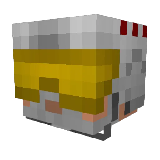 V8K24F2 Minecraft avatar head, 3D render