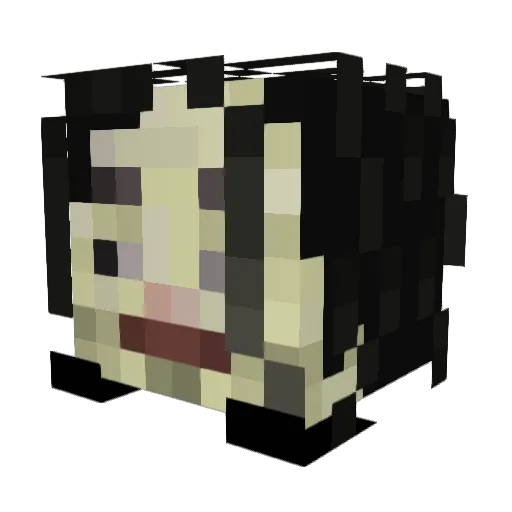 V8X3 Minecraft avatar head, 3D render