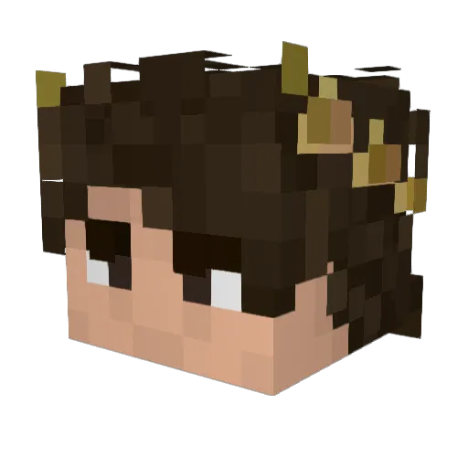 VAGONETKAa Minecraft avatar head, 3D render