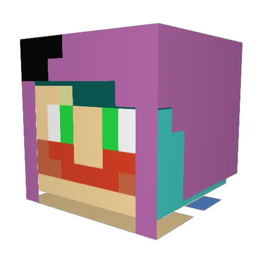 VAK2320 Minecraft avatar head, 3D render