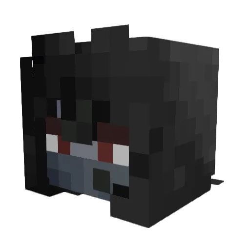 VAL3NCLA Minecraft avatar head, 3D render