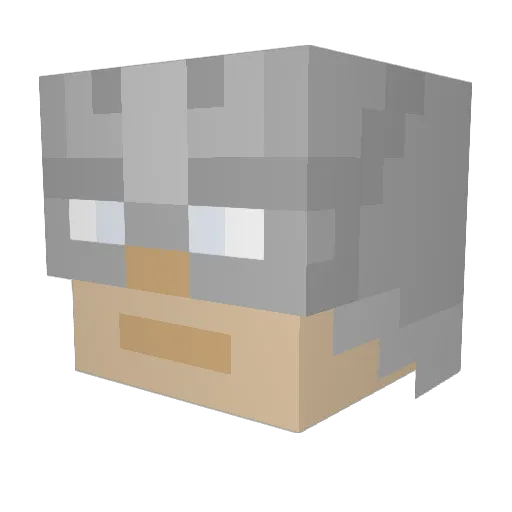 VALKADRAMA Minecraft avatar head, 3D render