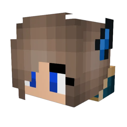VALKIKIRIA Minecraft avatar head, 3D render