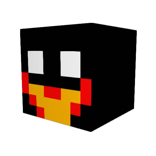 VALKOIHOINEN Minecraft avatar head, 3D render