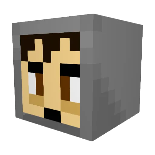 VALLEYY Minecraft avatar head, 3D render