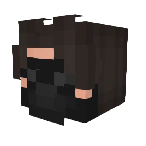 VALX0O Minecraft avatar head, 3D render