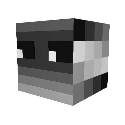 VAMEUS Minecraft avatar head, 3D render