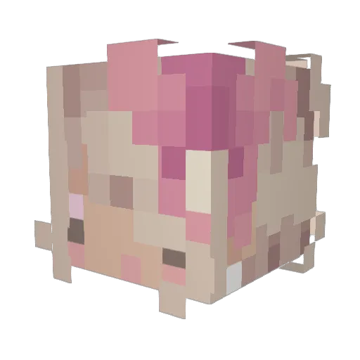 VAMHPIR Minecraft avatar head, 3D render