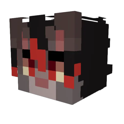 VAMPIMORPH Minecraft avatar head, 3D render