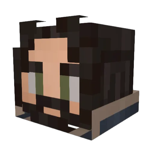 VAMZAM Minecraft avatar head, 3D render