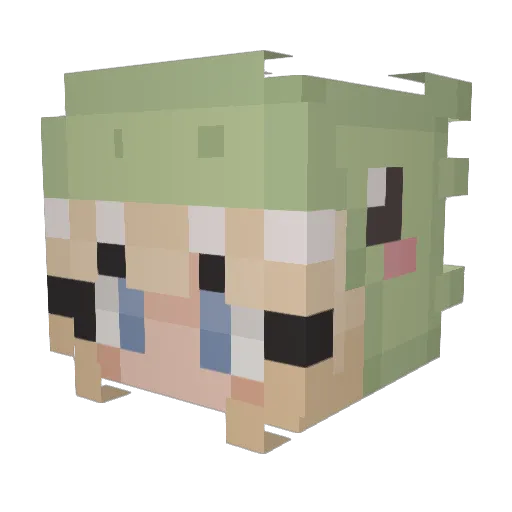VAM_DINO Minecraft avatar head, 3D render
